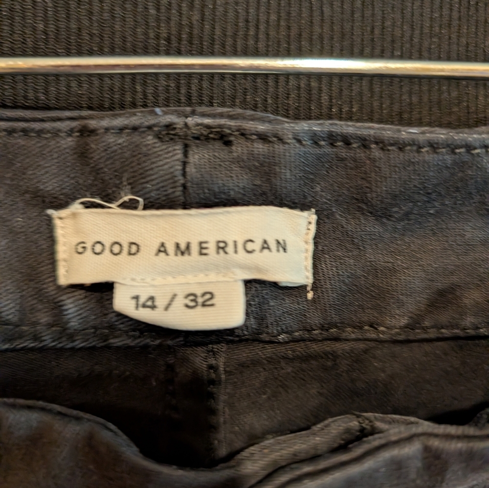 Good American Charcoal Denim Pants - Picture 3 of 3